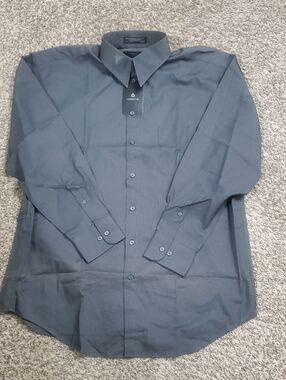 Claiborne Men's Long-Sleeve Dress Shirt - Dark Charcoal